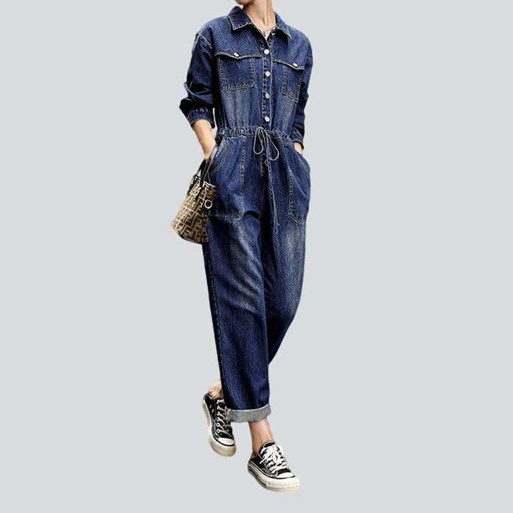 Casual loose women's denim overall | Jeans4you.shop