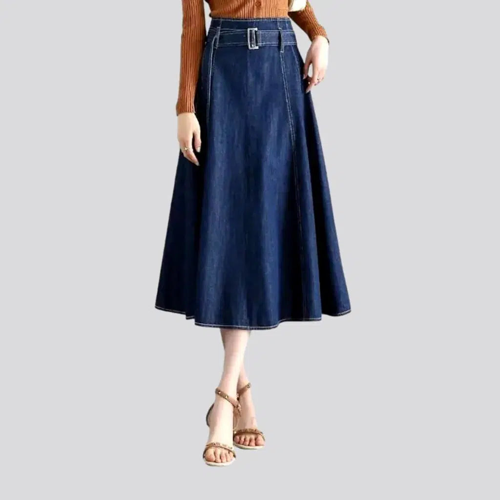 Classic long women's denim skirt | Jeans4you.shop