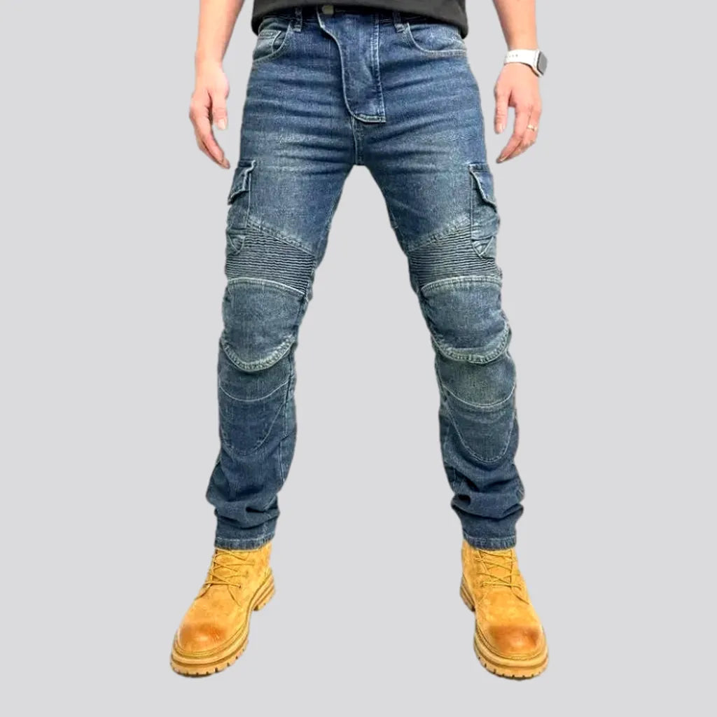 Color biker men's denim pants | Jeans4you.shop