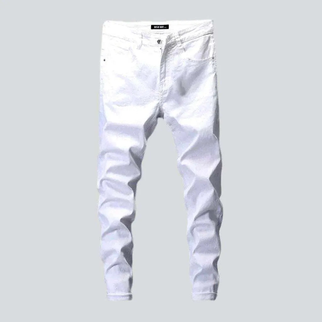 Comfortable white stretchy jeans | Jeans4you.shop