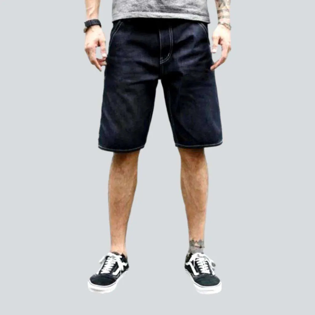 Contrast stitching men's jean shorts | Jeans4you.shop
