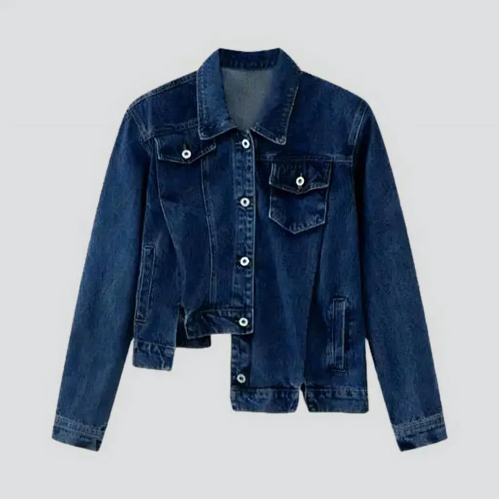 Cropped asymmetric denim jacket
 for men | Jeans4you.shop