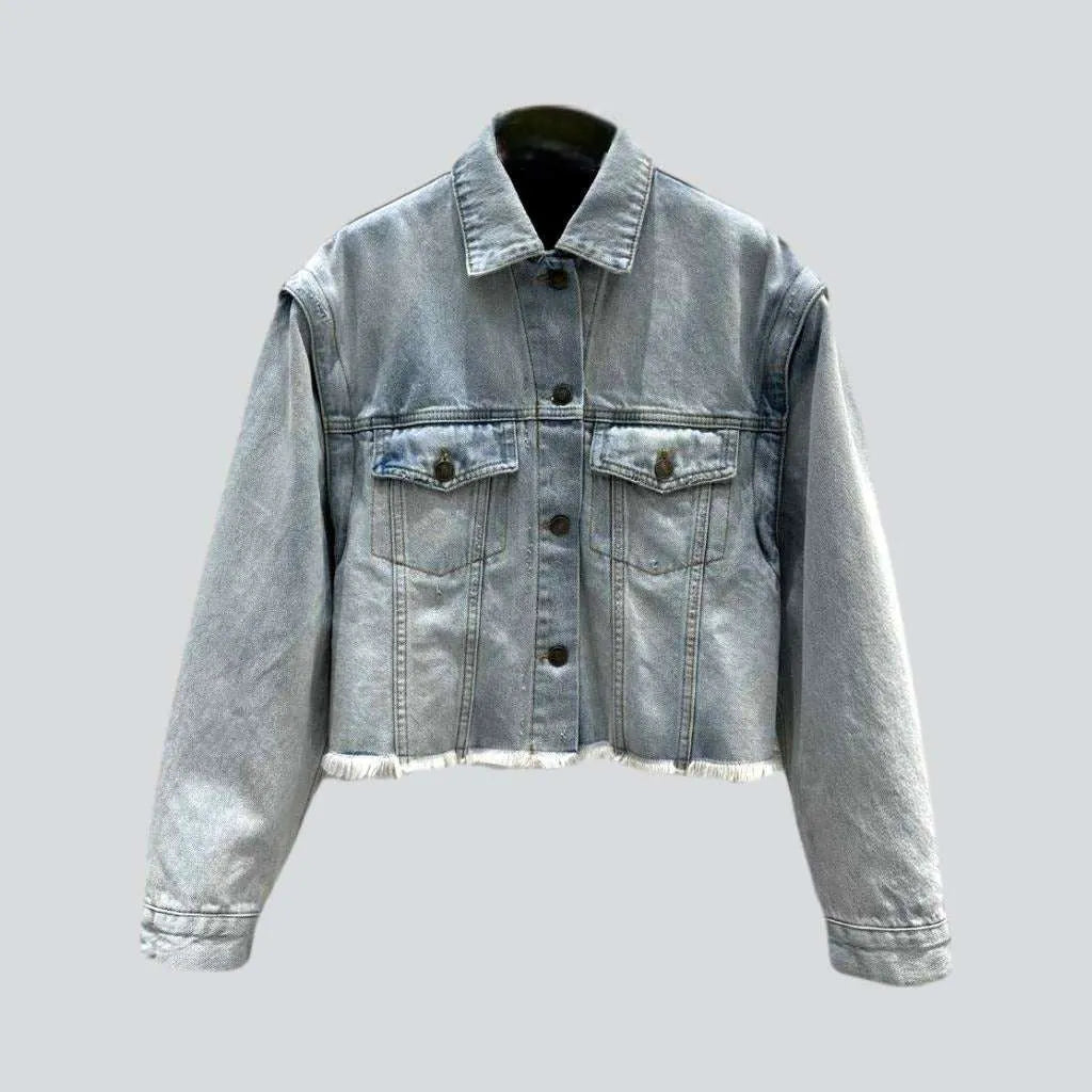 Cropped vintage women's denim jacket | Jeans4you.shop