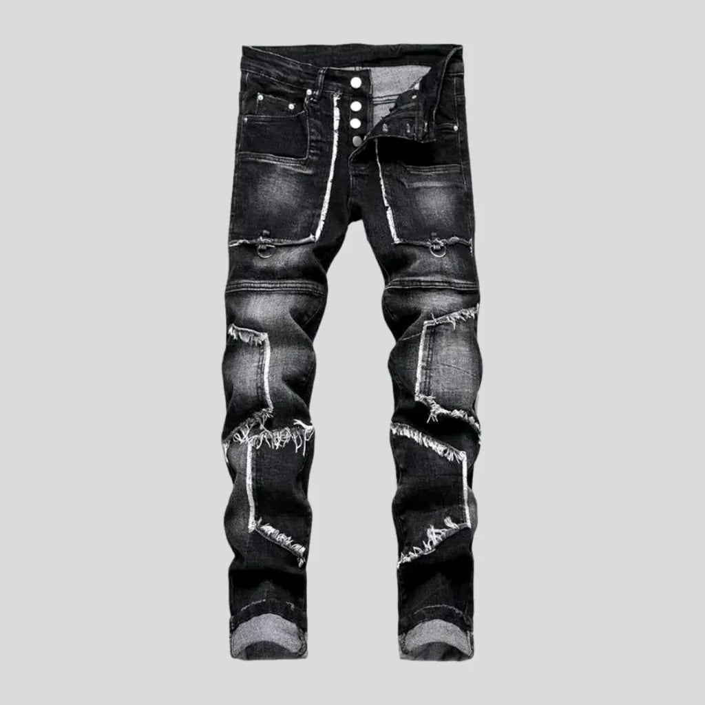 Damaged men's mid-waisted jeans | Jeans4you.shop