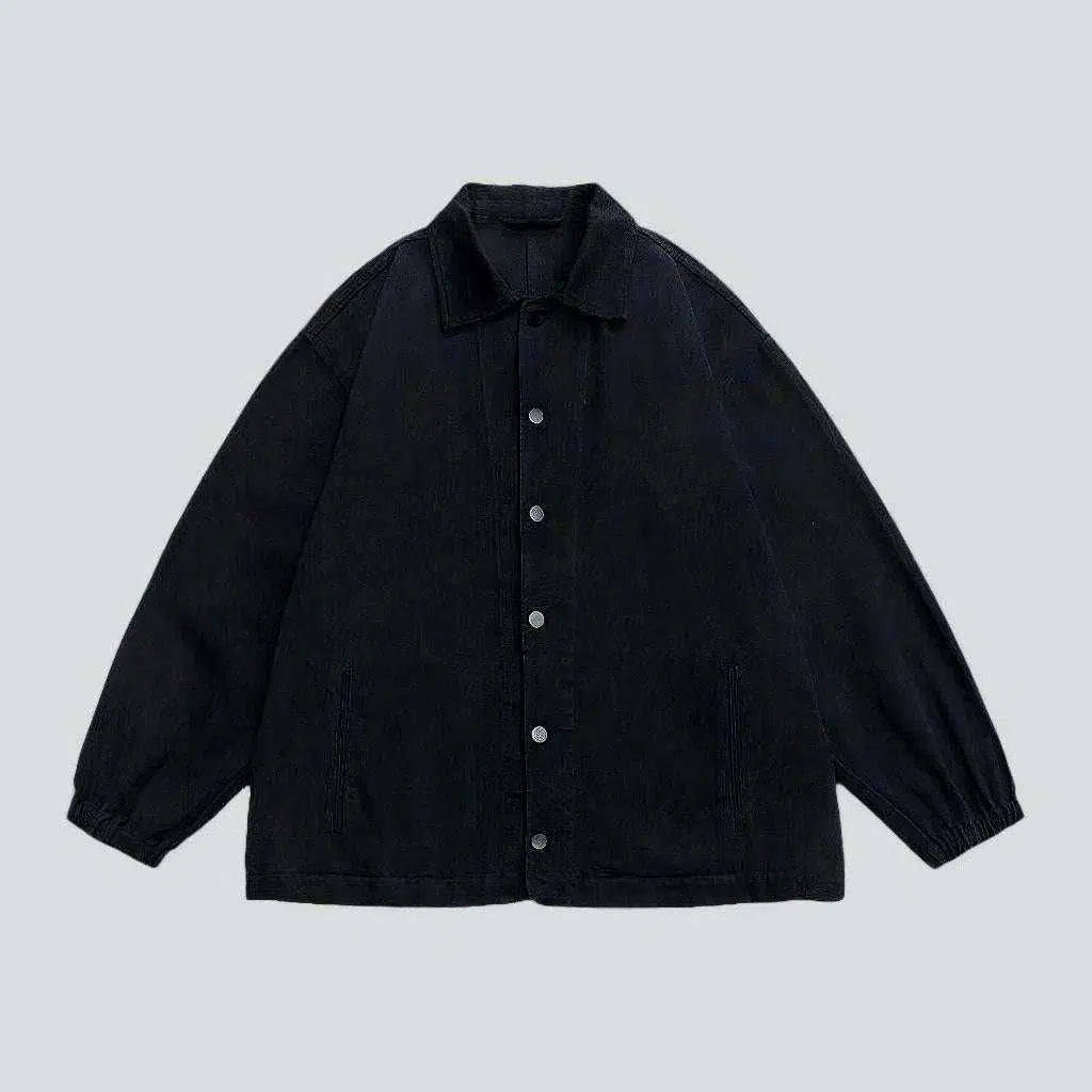 Dark oversized denim jacket
 for men | Jeans4you.shop