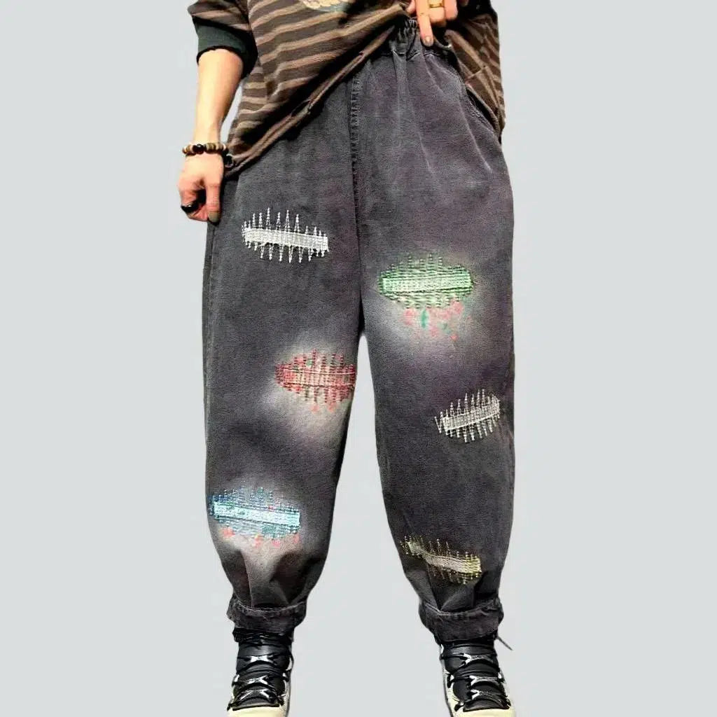 Dark sanded denim pants
 for ladies | Jeans4you.shop