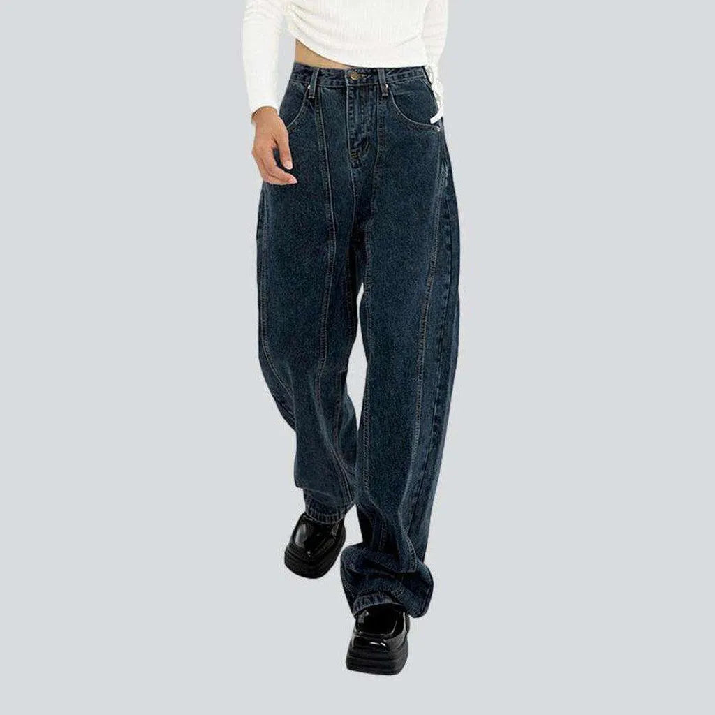 Dark vintage women's baggy jeans | Jeans4you.shop