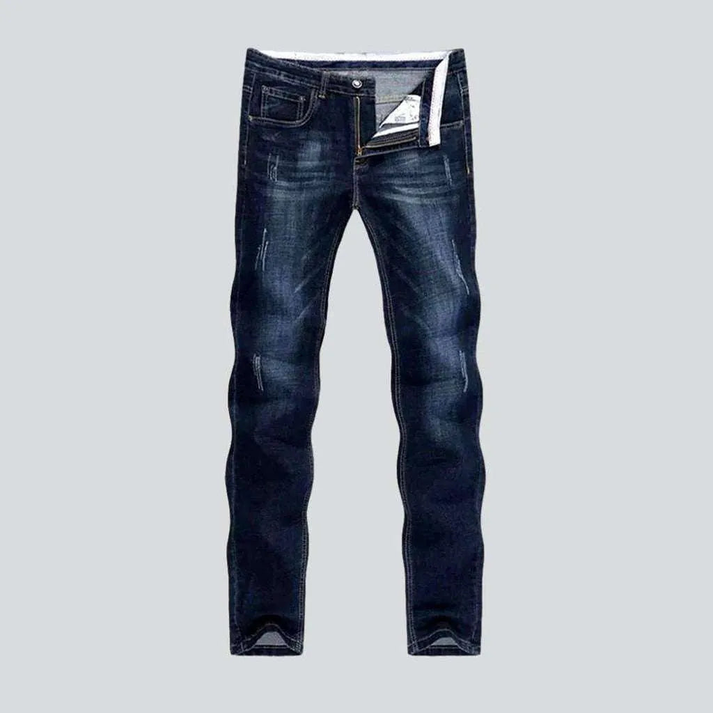 Dark wash sanded men's jeans | Jeans4you.shop