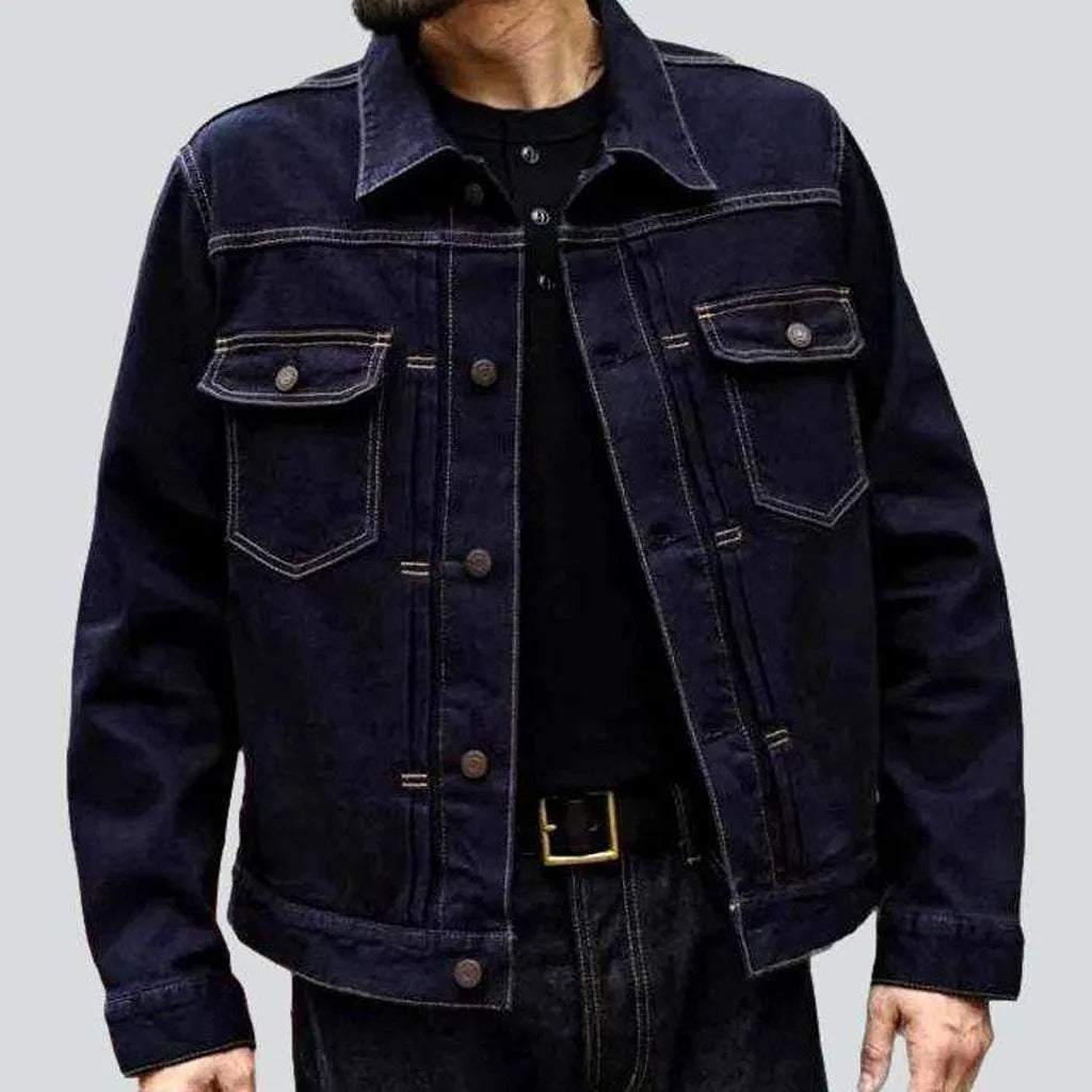 Dark wash selvedge denim jacket | Jeans4you.shop