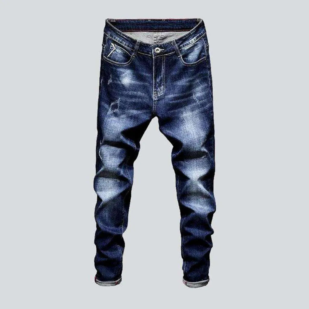 Dark wash whiskered men's jeans | Jeans4you.shop