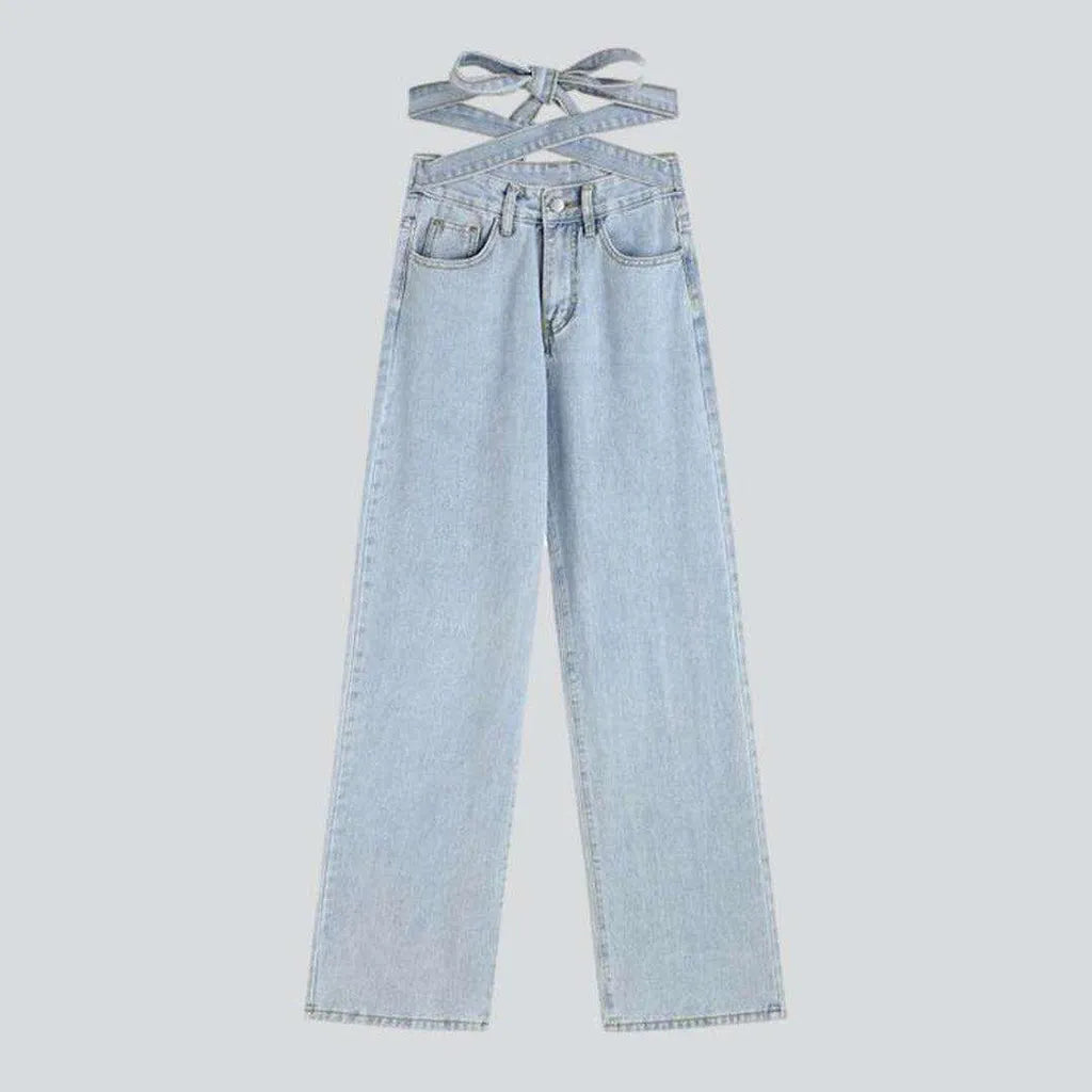 Denim waist belt baggy jeans | Jeans4you.shop