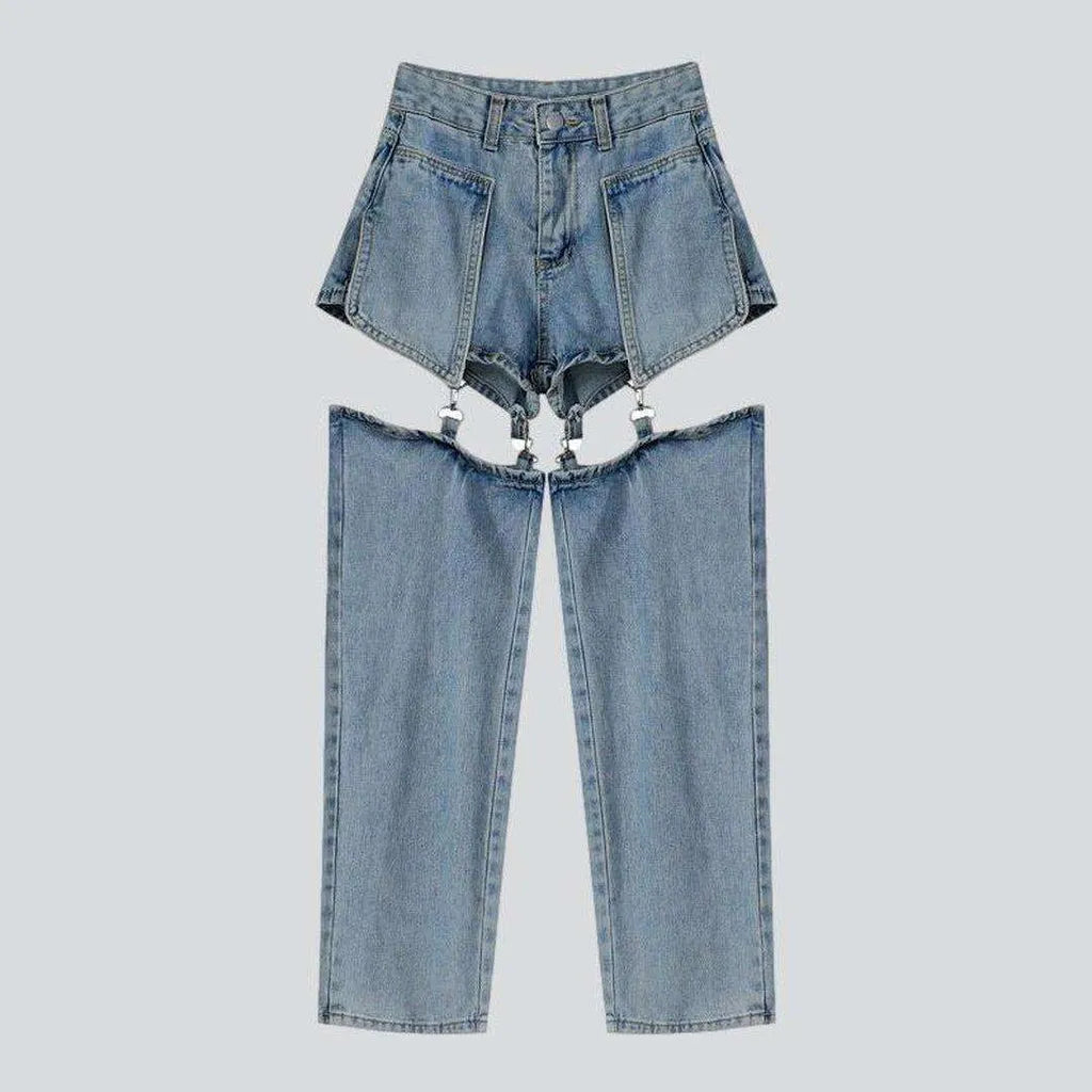 Detachable leg women's baggy jeans | Jeans4you.shop