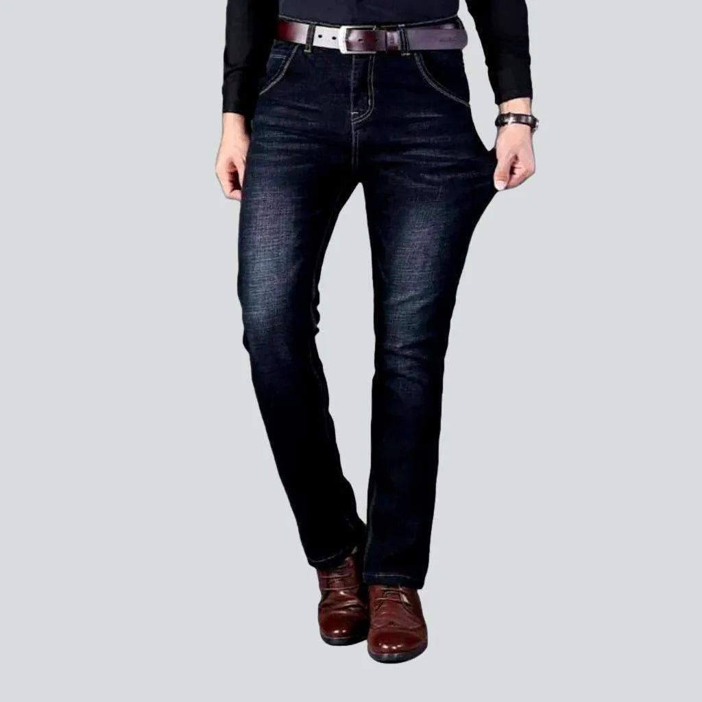 Diagonal pocket dark men's jeans | Jeans4you.shop