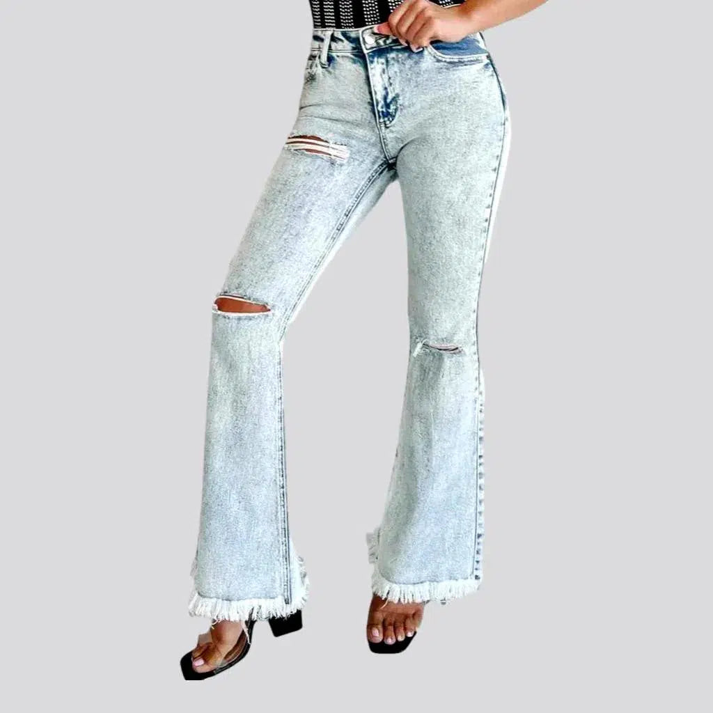 Distressed bootcut jeans
 for women | Jeans4you.shop