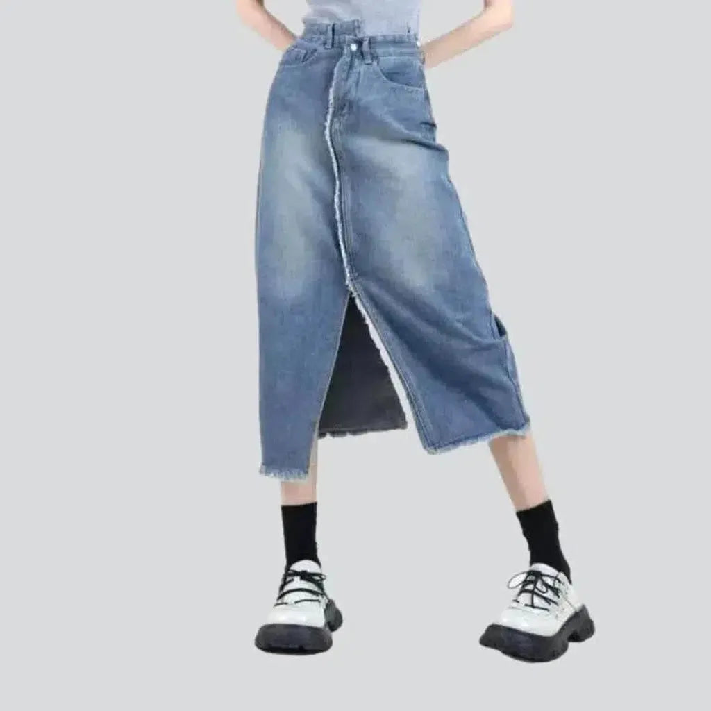 Distressed women's denim skirt | Jeans4you.shop