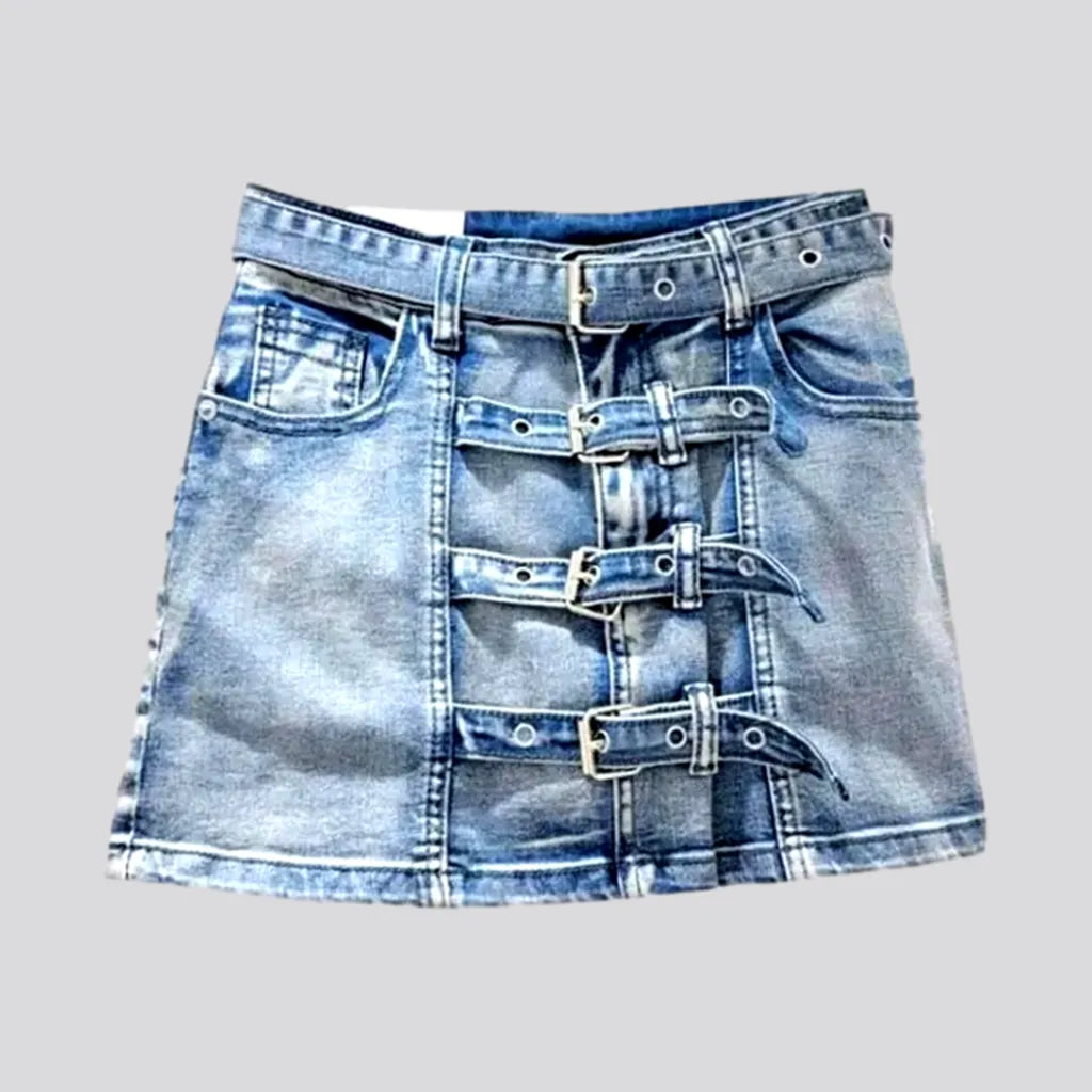 Embellished women's denim skort | Jeans4you.shop