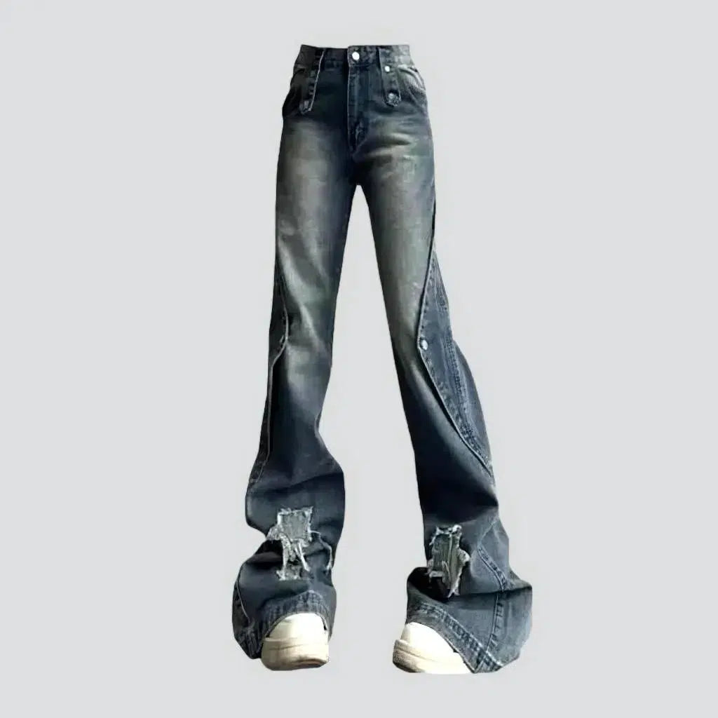 Embroidered street jeans
 for ladies | Jeans4you.shop