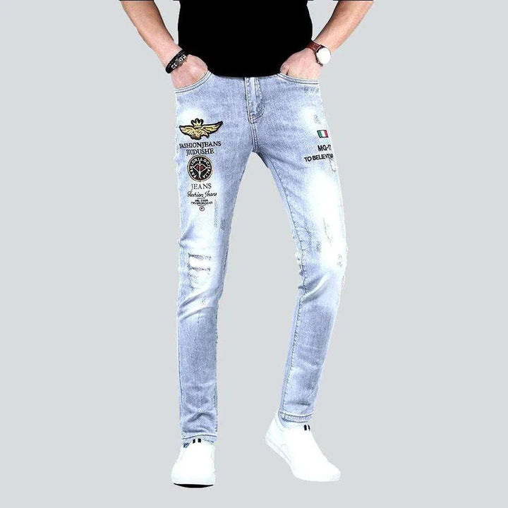 Embroidery jeans for men | Jeans4you.shop