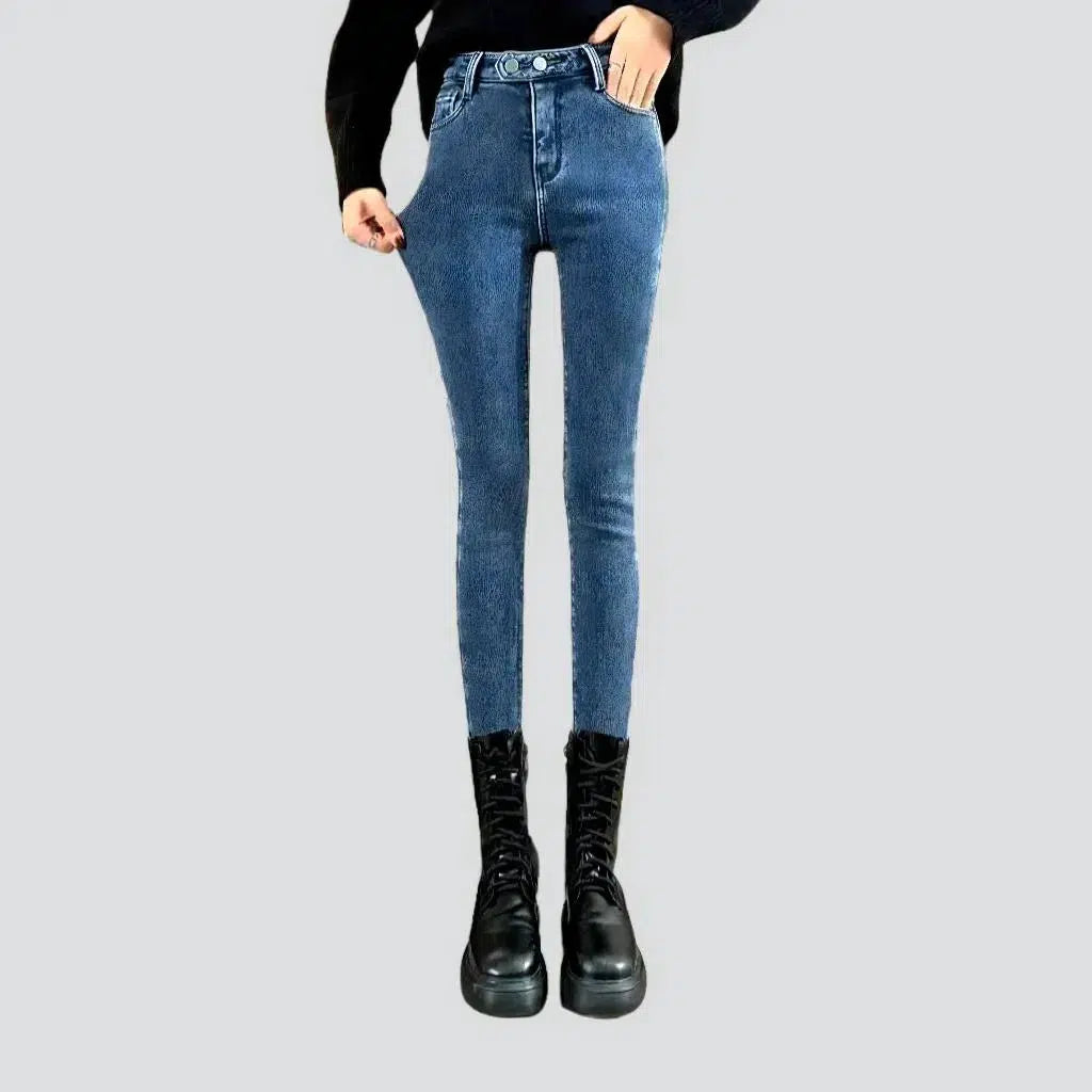 Fleece women's street jeans | Jeans4you.shop