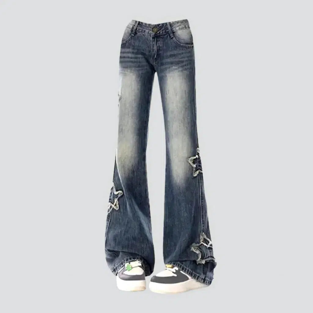 Floor-length embroidered jeans
 for ladies | Jeans4you.shop