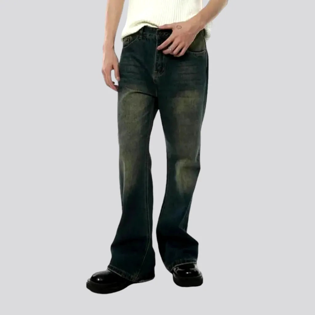 Floor-length sanded jeans
 for men | Jeans4you.shop