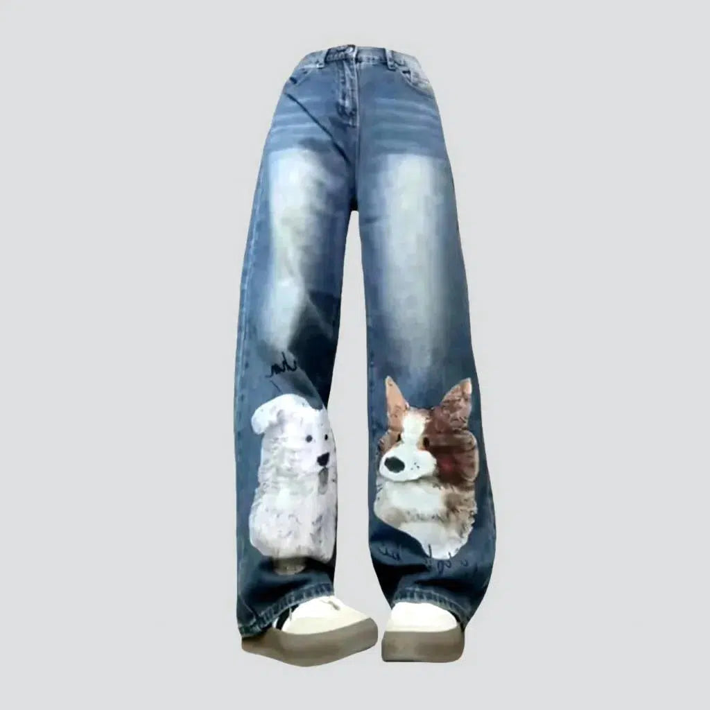 Floor-length women's painted jeans | Jeans4you.shop