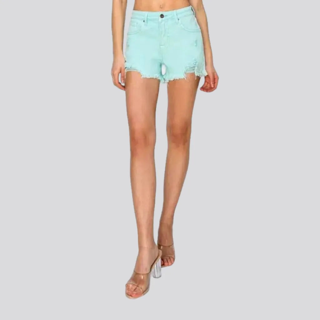 Frayed-hem grunge denim shorts
 for women | Jeans4you.shop