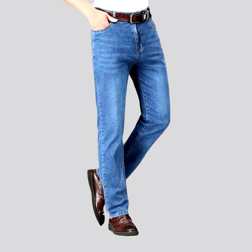 Furrowed tall men's waisted jeans | Jeans4you.shop