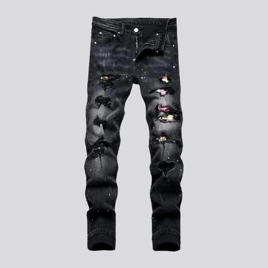 Grey men's y2k jeans | Jeans4you.shop