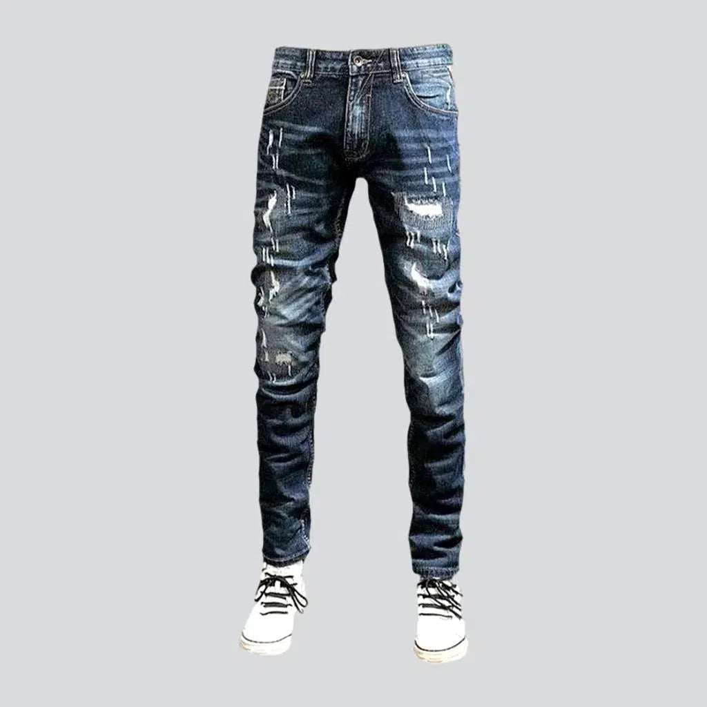Grunge men's whiskered jeans | Jeans4you.shop