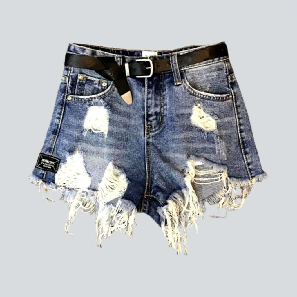 Grunge-style distressed denim shorts | Jeans4you.shop
