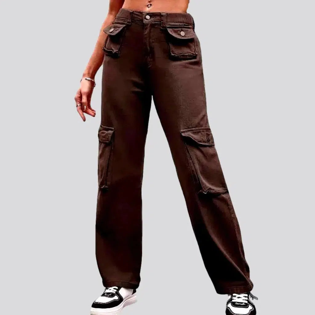 High-waist cargo jean pants for women | Jeans4you.shop