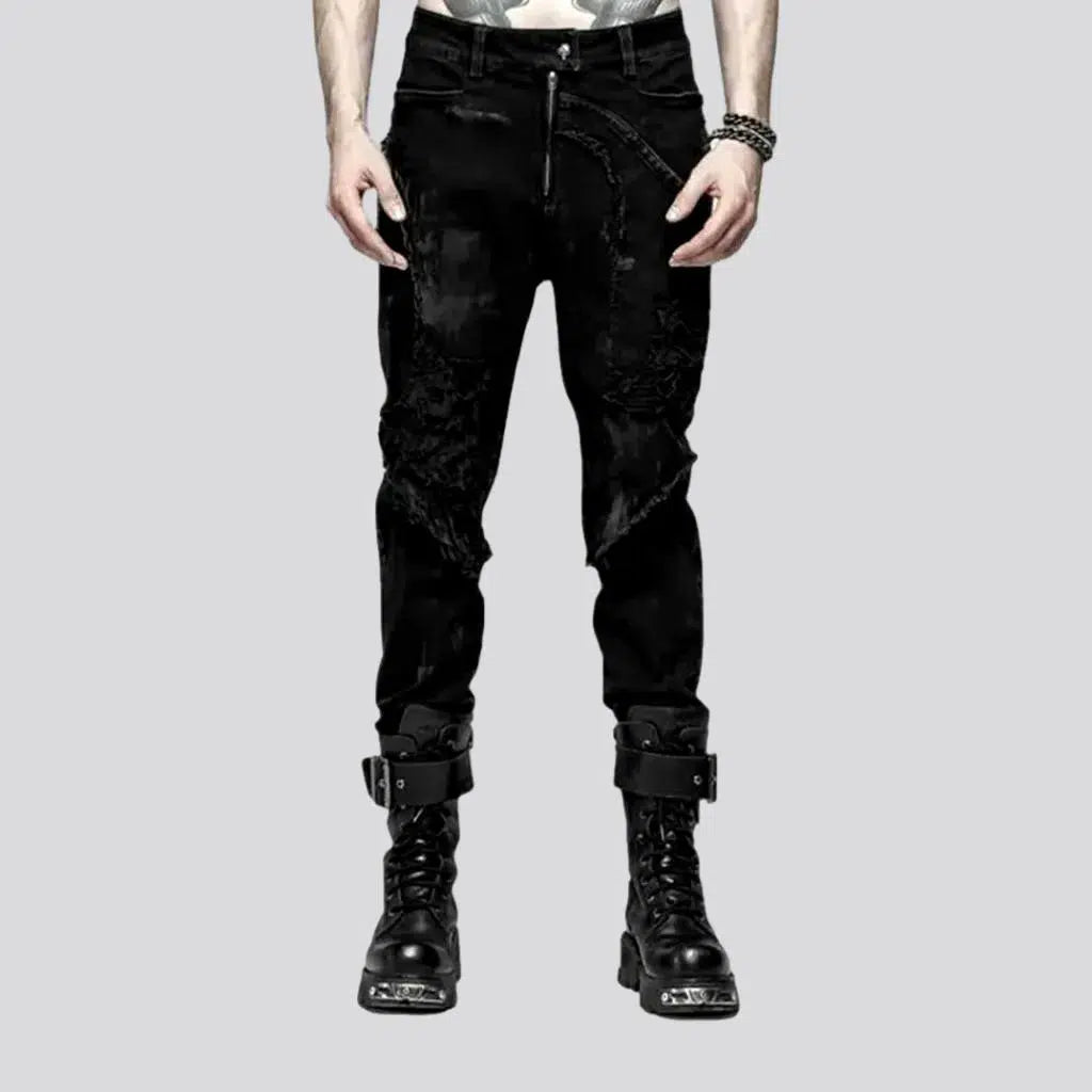 High-waist men's embellished jeans | Jeans4you.shop