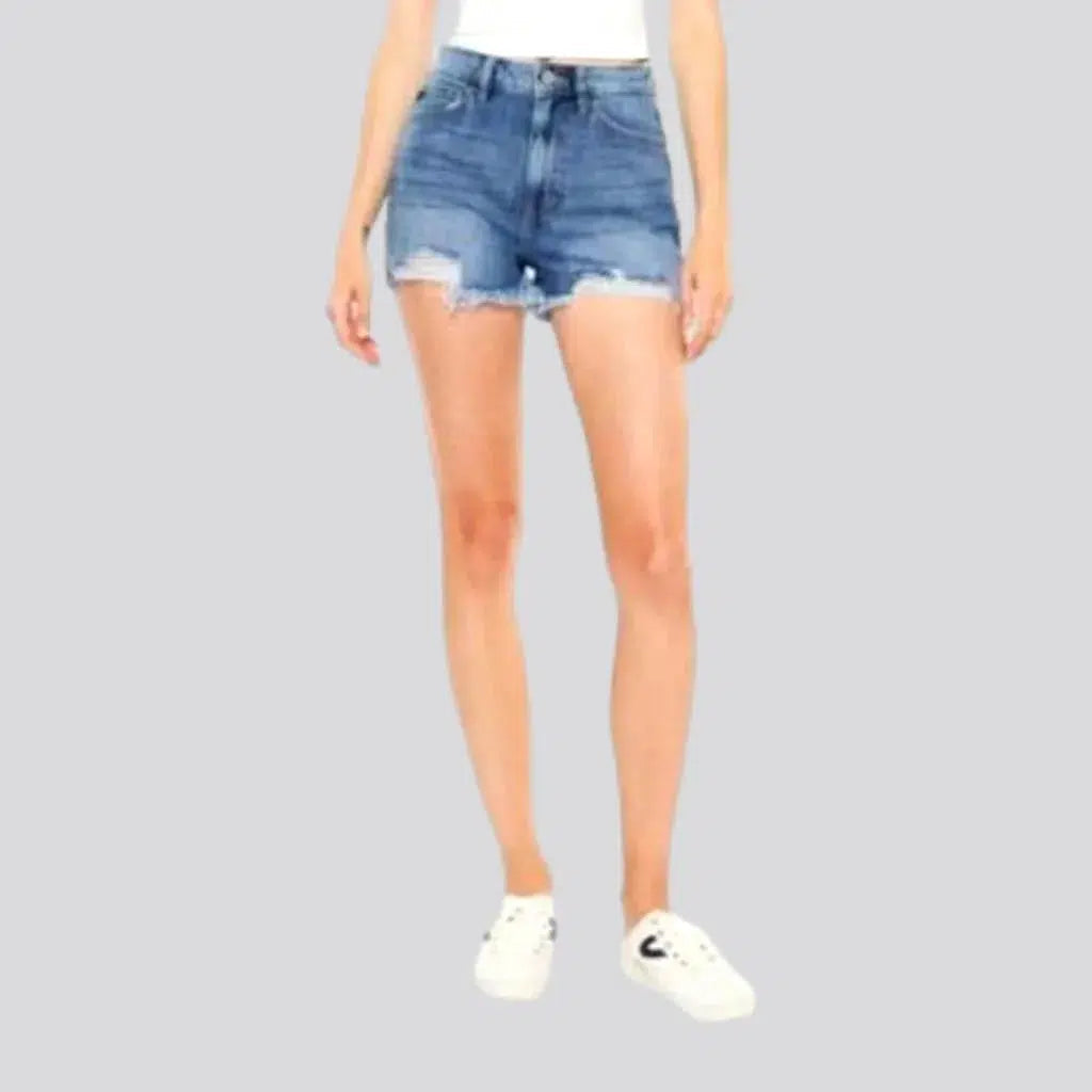 High-waist straight denim shorts for women | Jeans4you.shop