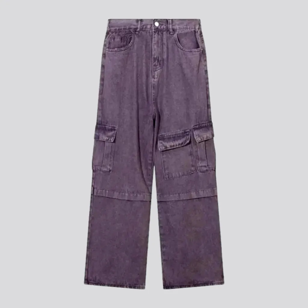 High-waist women's violet jeans | Jeans4you.shop