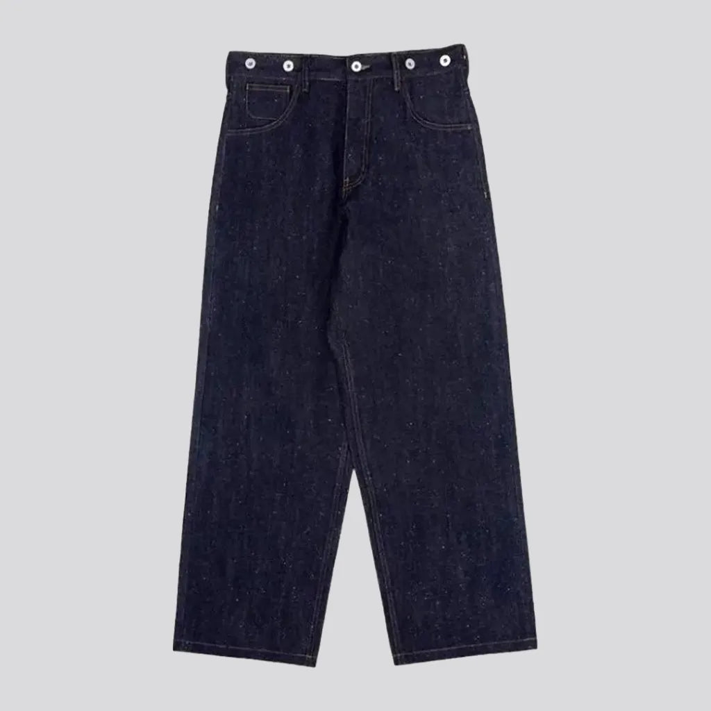 High waisted heavyweight self-edge jeans | Jeans4you.shop