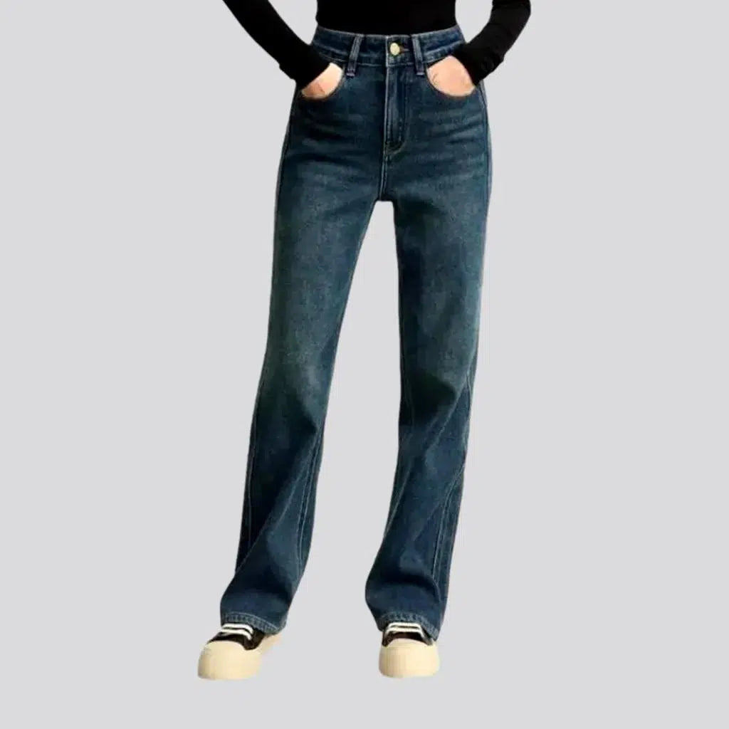 Insulated stonewashed jeans
 for women | Jeans4you.shop