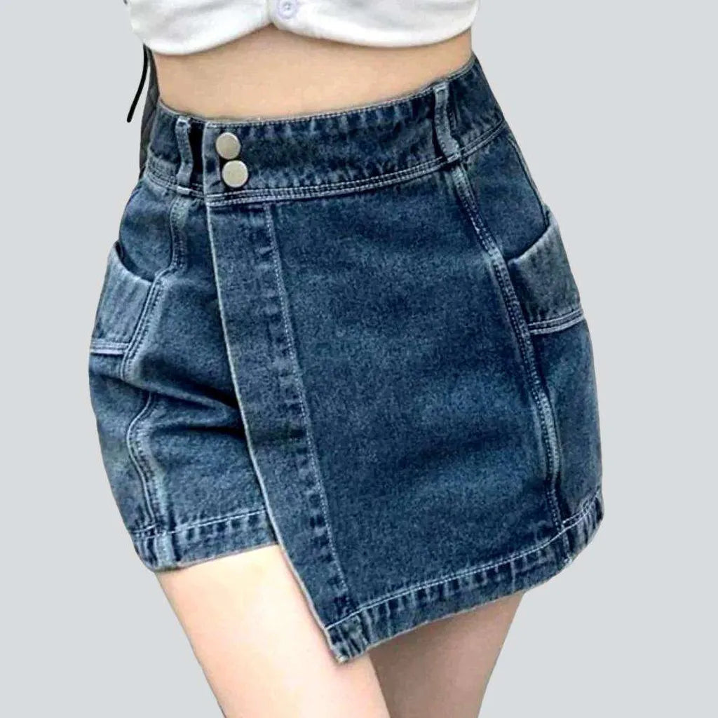 Irregular mini denim skirt | Jeans4you.shop