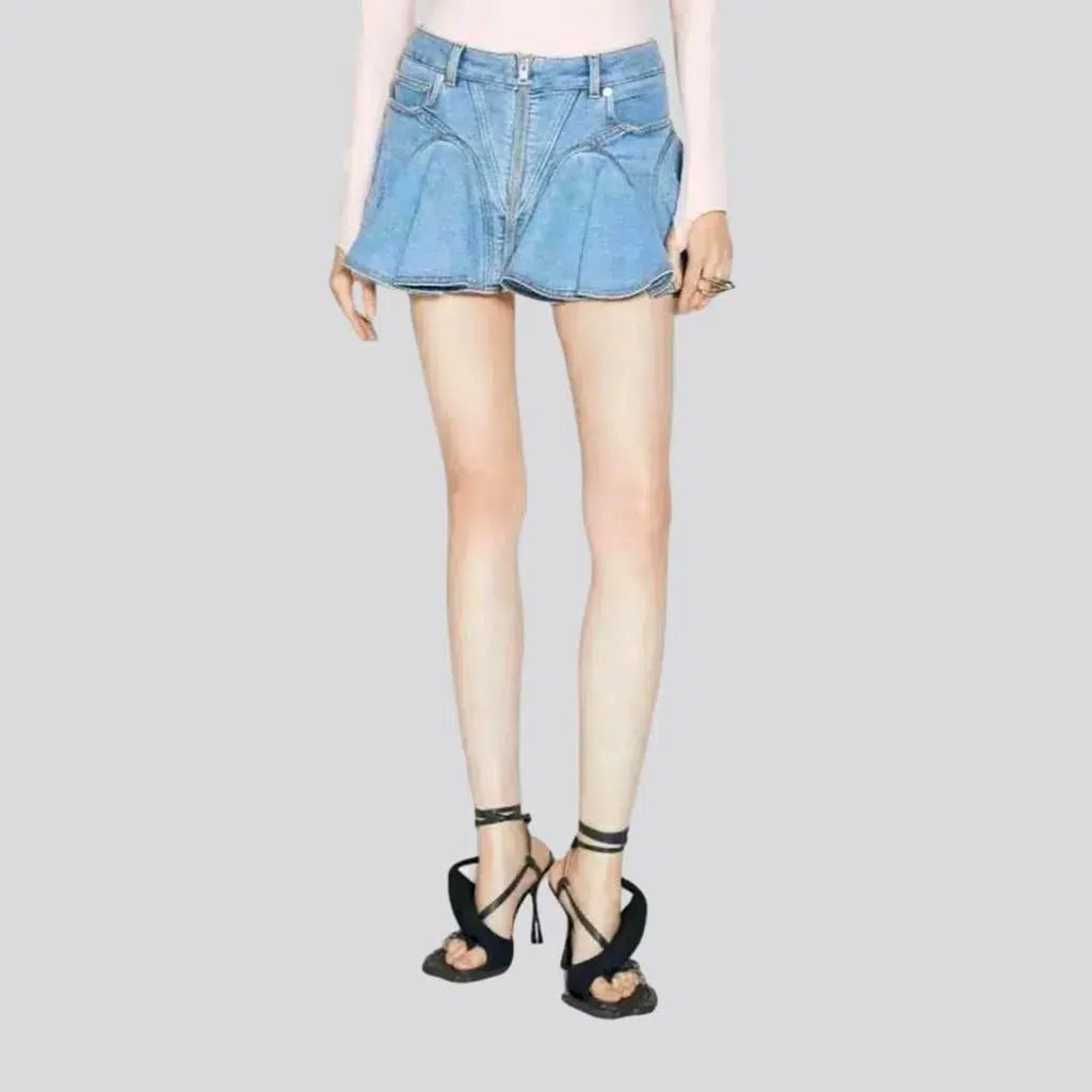 Light-wash 90s women's jean skort | Jeans4you.shop