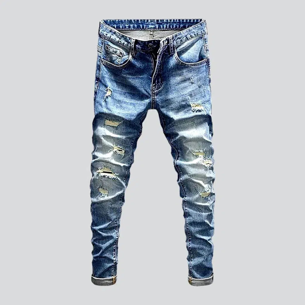Light wash men's mid-waist jeans | Jeans4you.shop