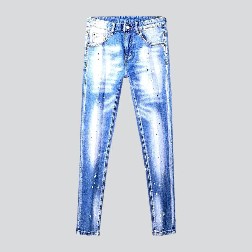 Light wash men's sanded jeans | Jeans4you.shop