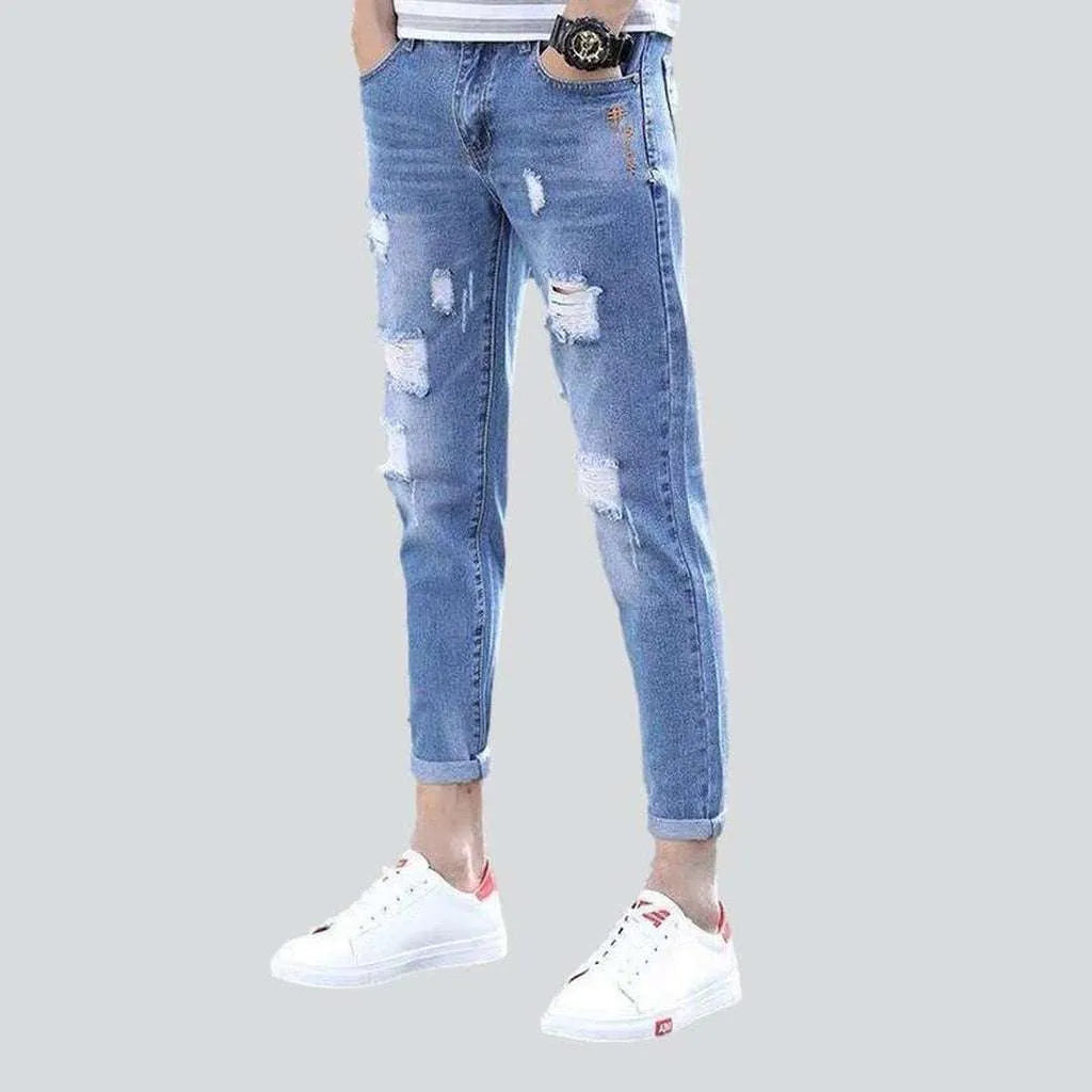 Light wash ripped men's jeans | Jeans4you.shop