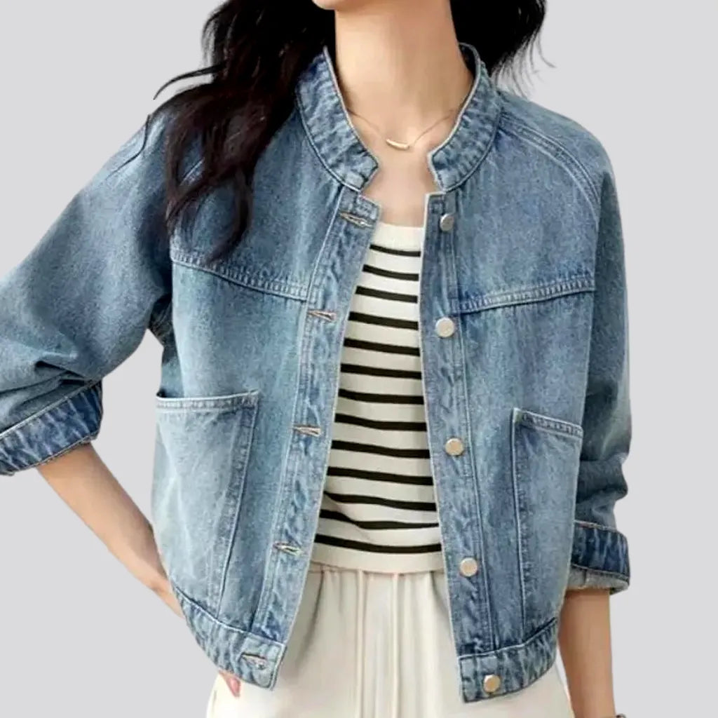 Light-wash sanded jean jacket
 for women | Jeans4you.shop