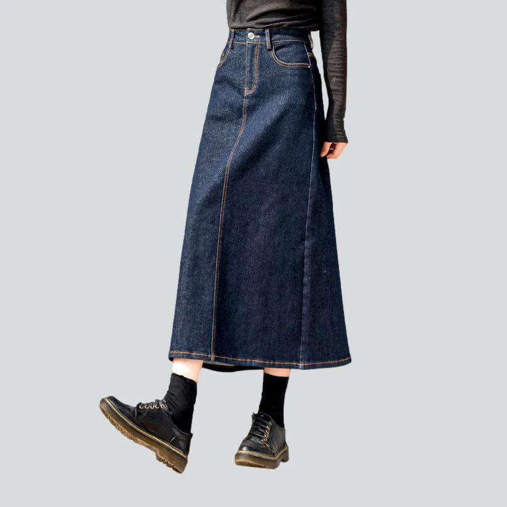 Long casual denim skirt | Jeans4you.shop