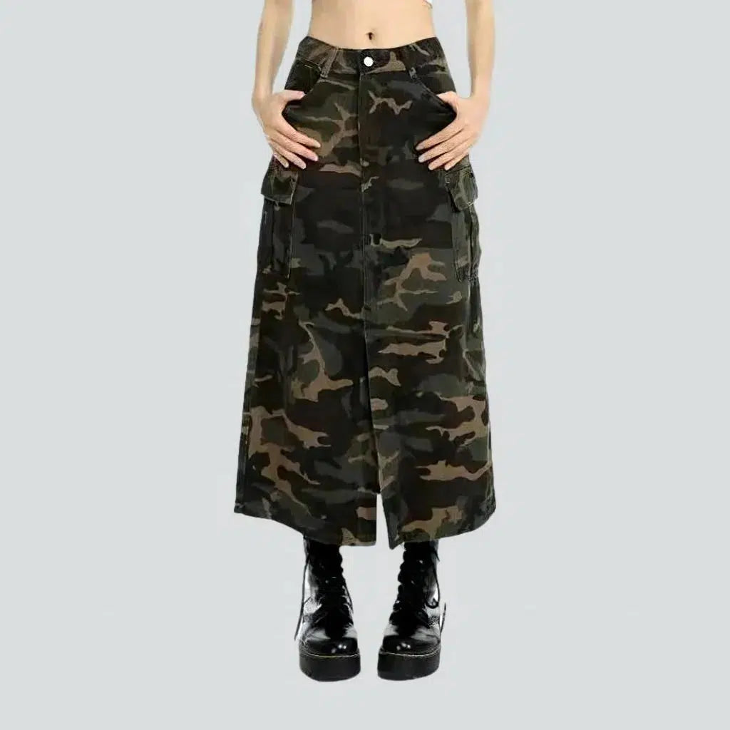 Long fashion women's denim skirt | Jeans4you.shop