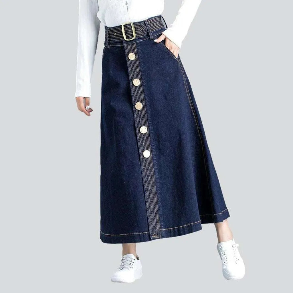 Long skirt with big buttons | Jeans4you.shop