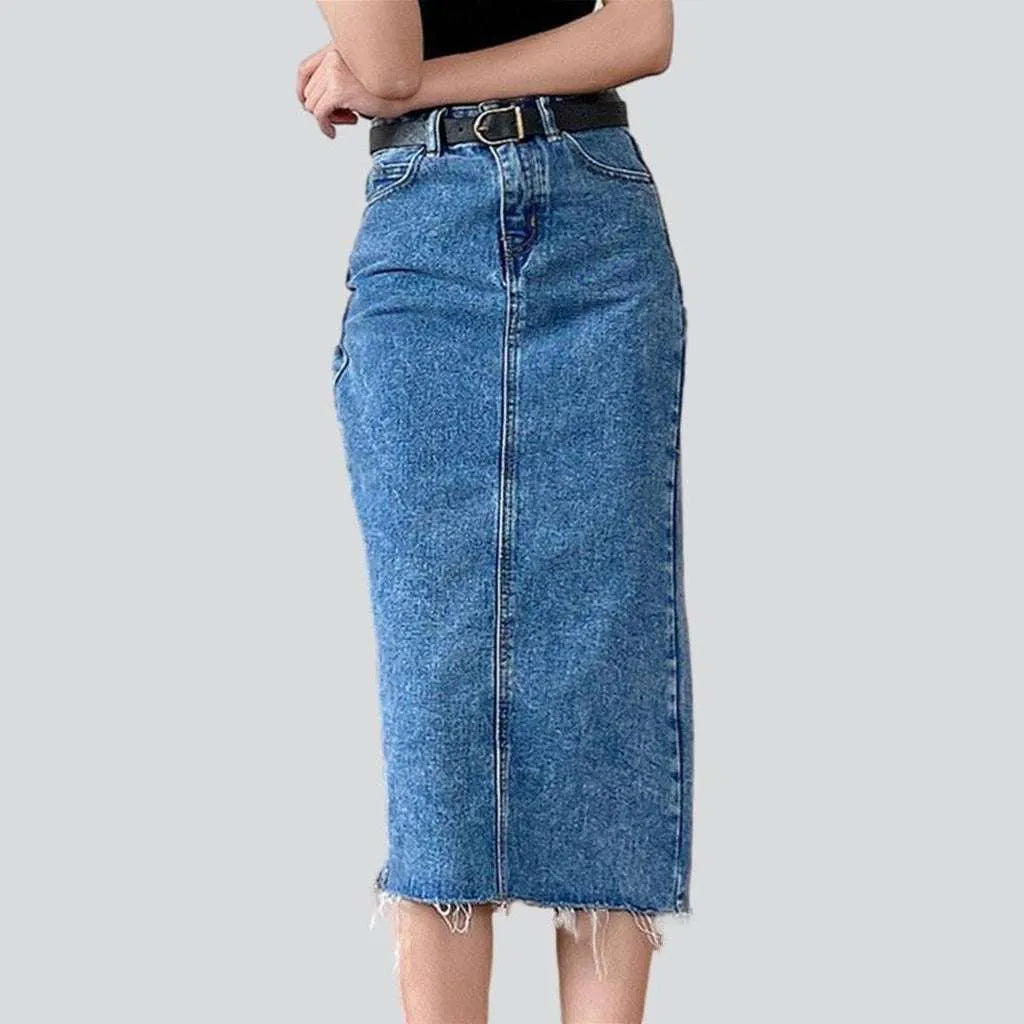 Long slim jeans skirt | Jeans4you.shop
