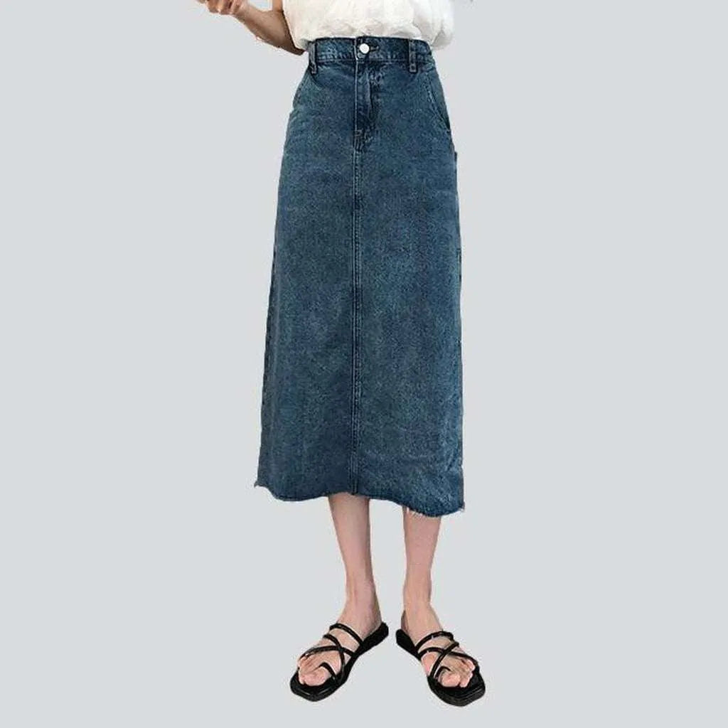 Long slit women's denim skirt | Jeans4you.shop