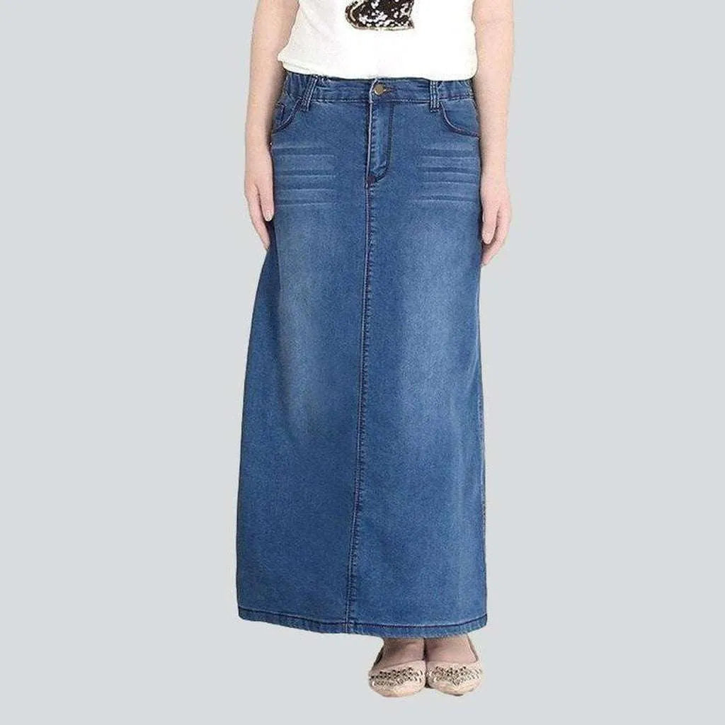 Medium wash casual long skirt | Jeans4you.shop