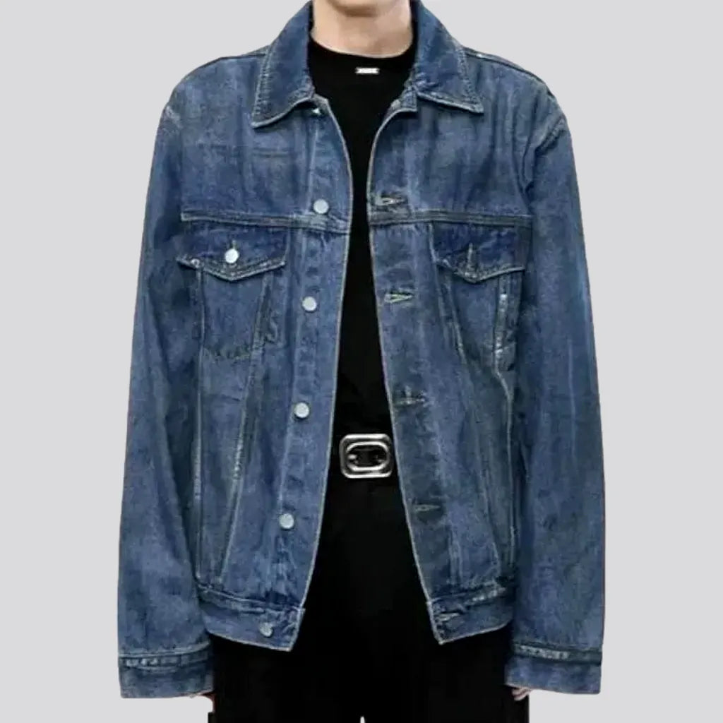 Medium-wash fashion men's jeans jacket | Jeans4you.shop